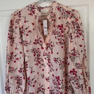 J Crew Floral Blouse NWT XS